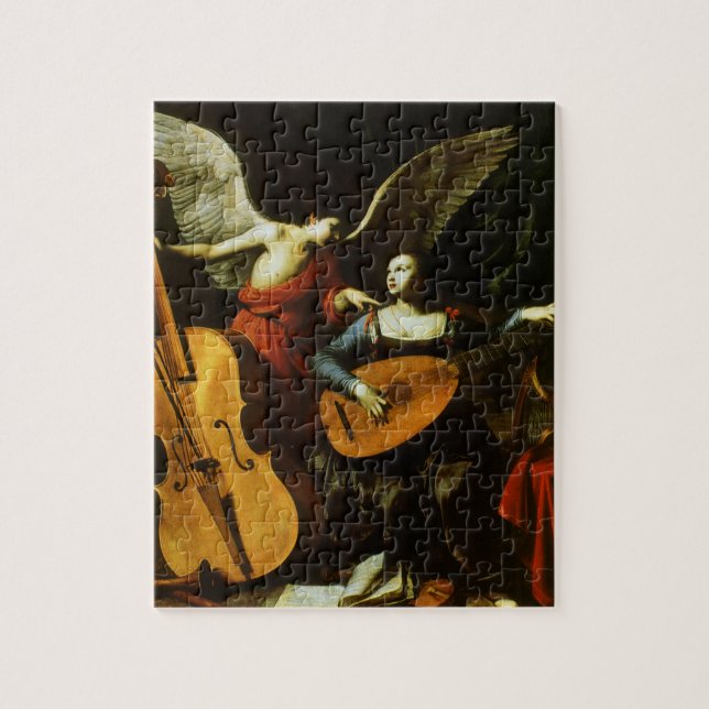 Puzzle Saint Cecilia et l'ange par Carlo Saraceni (Vertical)