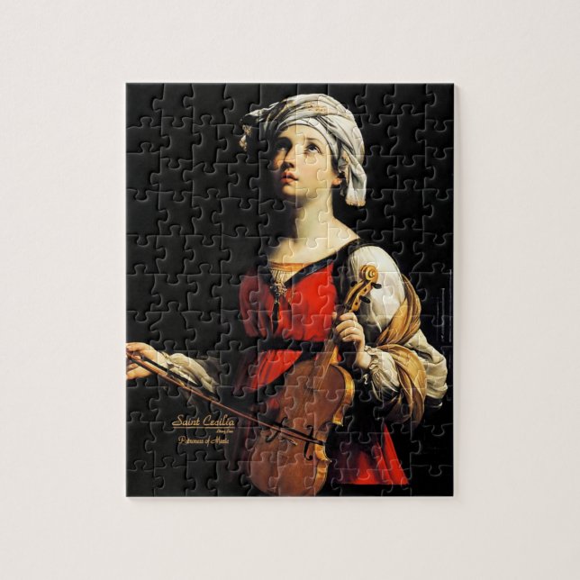 Puzzle Saint Cecilia Patroness de la musique (Vertical)