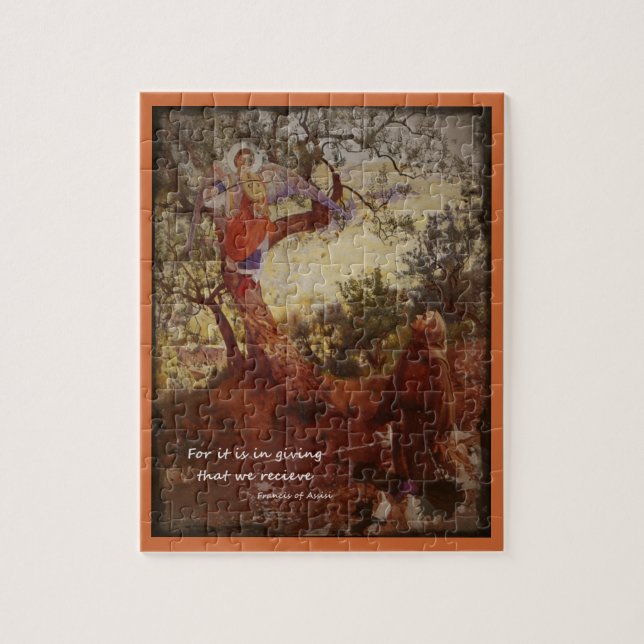 Puzzle Saint François avec un ange (Vertical)