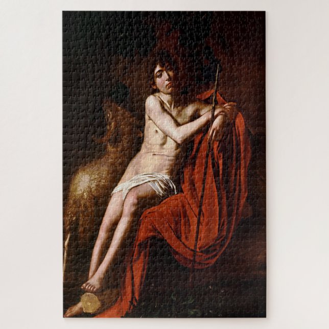 Puzzle Saint Jean Baptiste en nature par Caravaggio (Vertical)