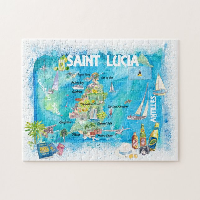 Puzzle Saint-Lucia Antilles (Horizontal)
