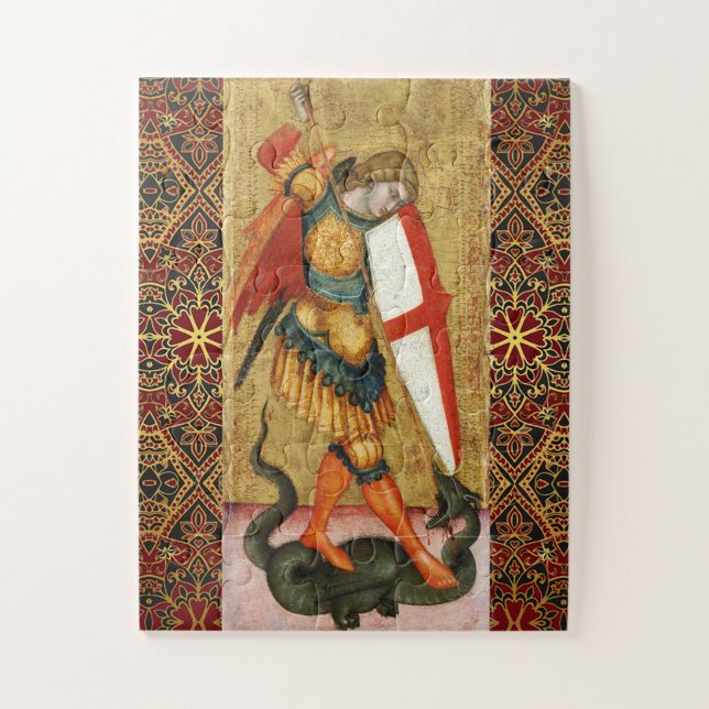 Puzzle Saint Michael Archangel et Dragon Sienese (Vertical)