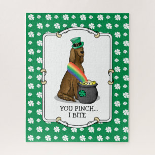 Puzzle Saint Patrick's Day Irlandais Setter Dog (rouge 1)
