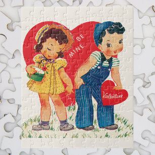 Puzzle Saint Valentin, Coeurs Vintages pour filles et gar