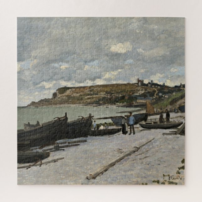 Puzzle Sainte-Adresse de Monet - Bateaux Mer Ciel nuageux (Vertical)