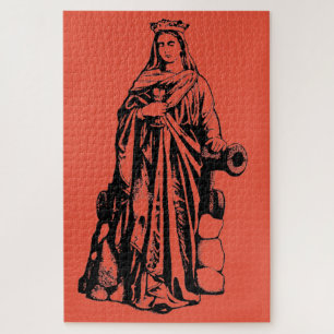 Puzzle Sainte-Barbe la Grande Martyre Art Graphique Sacré