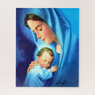 Puzzle Sainte Vierge Marie avec Bébé Jésus