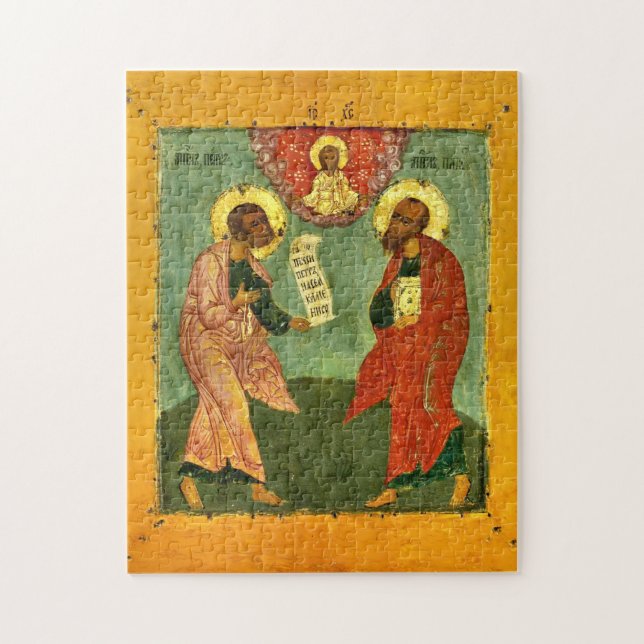 Puzzle Saints Peter and Paul Orthodox Christian Icon (Vertical)