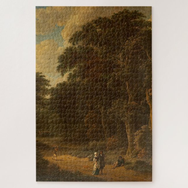 Puzzle Salomon Rombouts - Paysage forestier avec forêt... (Vertical)