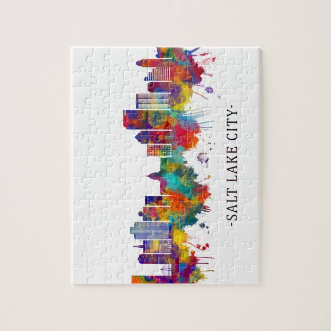 Puzzle Salt Lake City Utah Skyline (Vertical)