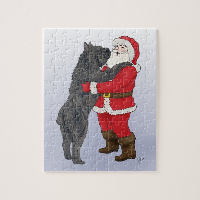 Puzzle Salutation de Noël de DES Flandres de Bouvier (Vertical)