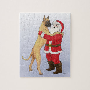 Puzzle Salutation Jowly de Noël de great dane