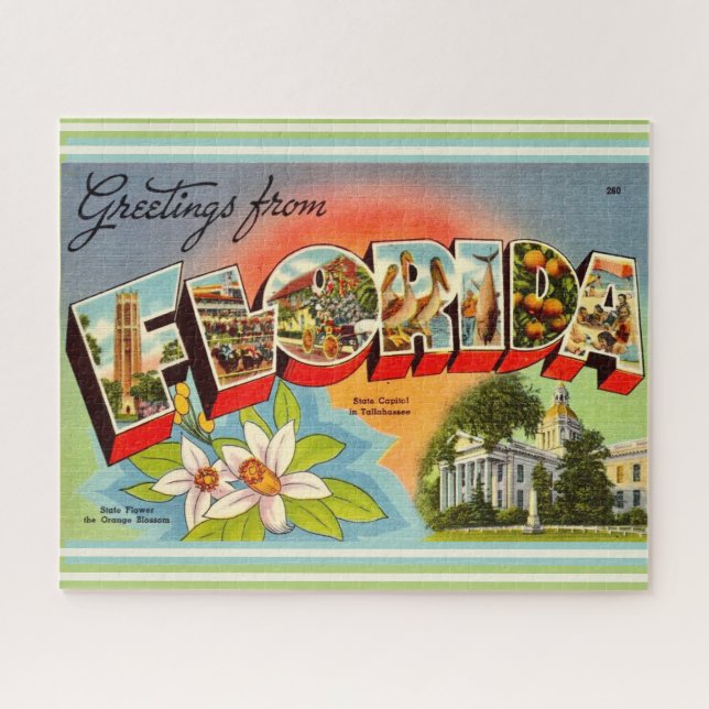 Puzzle Salutation vintage Floride (Horizontal)