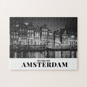 Puzzle Salutations de Amsterdam Black & White Night