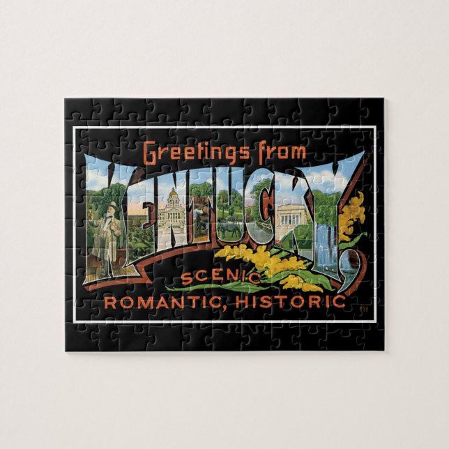 Puzzle Salutations de cru romantique historique du (Horizontal)