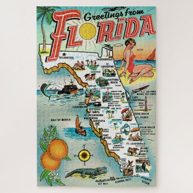 Puzzle Salutations De Floride (Vertical)