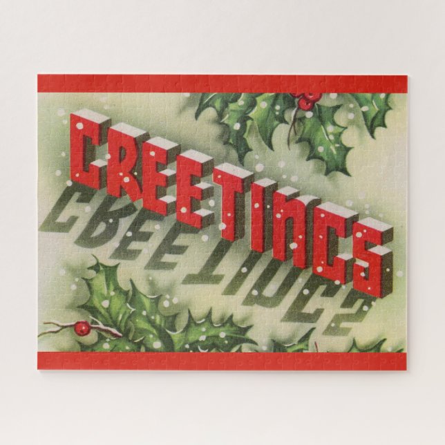 Puzzle Salutations de Noël (Horizontal)