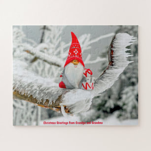 Puzzle Salutations de Noël de grand-père et grand-mère