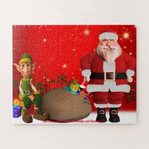 Puzzle Salutations de Noël de grand-père et grand-mère