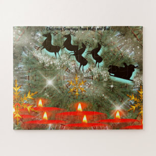 Puzzle Salutations de Noël de maman et papa