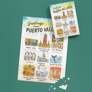 Puzzle Salutations de Puerto Vallarta   Aquarelle de voya