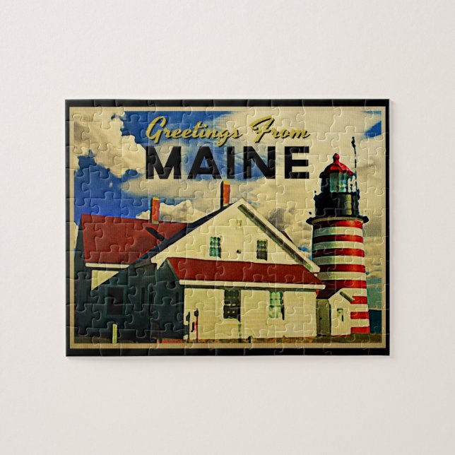 Puzzle Salutations du phare du Maine (Horizontal)