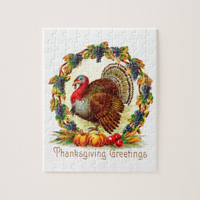 Puzzle Salutations vintages de thanksgiving (Vertical)