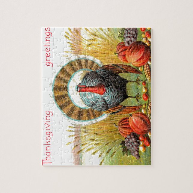 Puzzle Salutations vintages de thanksgiving (Vertical)