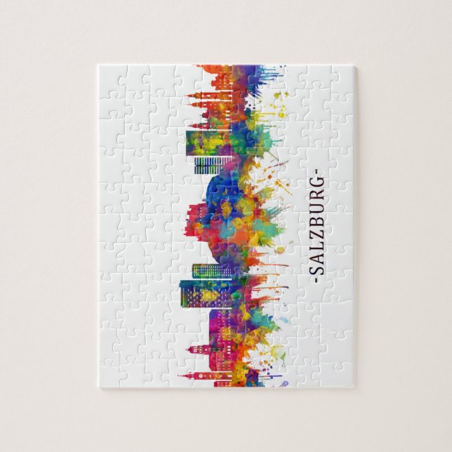Puzzle Salzbourg Autriche Skyline (Vertical)