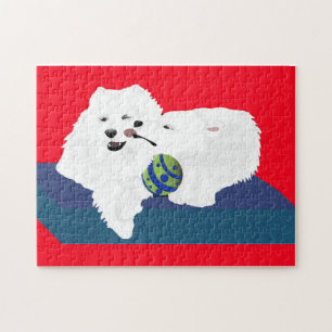 Puzzle Samoyed Brothers Puzzel, 252 pièces
