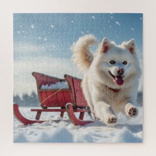 Puzzle Samoyed Festive Noël