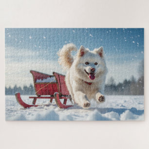 Puzzle Samoyed Festive Noël