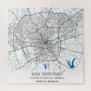 Puzzle San Antonio Texas USA City Travel City Carte