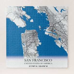 Puzzle San Francisco California USA Travel City Map