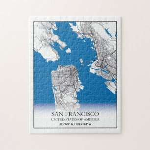 Puzzle San Francisco California USA Travel City Map