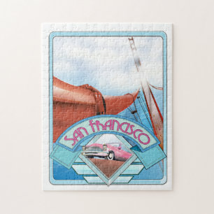 Puzzle San Francisco, USA, affiche de voyage