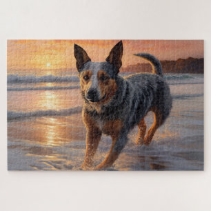 Puzzle Sandy Paws Bouvier Australien sur la Plage au Couc