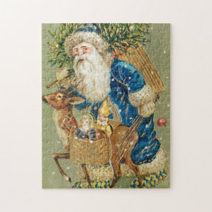 Puzzle Santa Claus d'Olivier vintage avec Rudolph