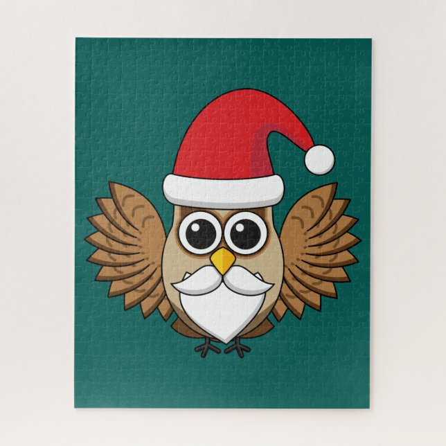 Puzzle Santa Claus Owl (Vertical)