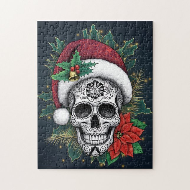 Puzzle Santa Sugar Skull (Vertical)