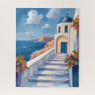 Puzzle Santorin Grèce Aquarelle Voyage