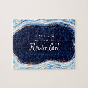 Puzzle Sapphire Blue Geode Soyez Notre Proposition Flower