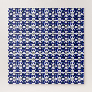 Puzzle Sapphire Diamant Gemstone Art Blue