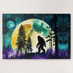 Puzzle Sasquatch Pleine lune sur la montagne
