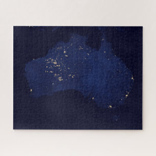 Puzzle Satellite Les Lumières Nocturnes De L'Australie.