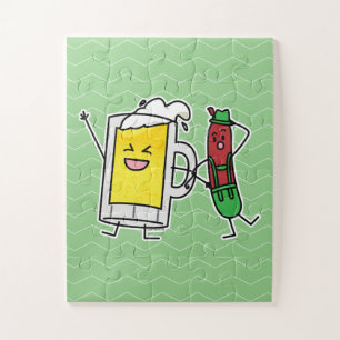 Puzzle Saucisse de bière Octoberfest Oktoberfest lederhos