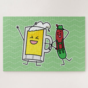 Puzzle Saucisse de bière Octoberfest Oktoberfest lederhos