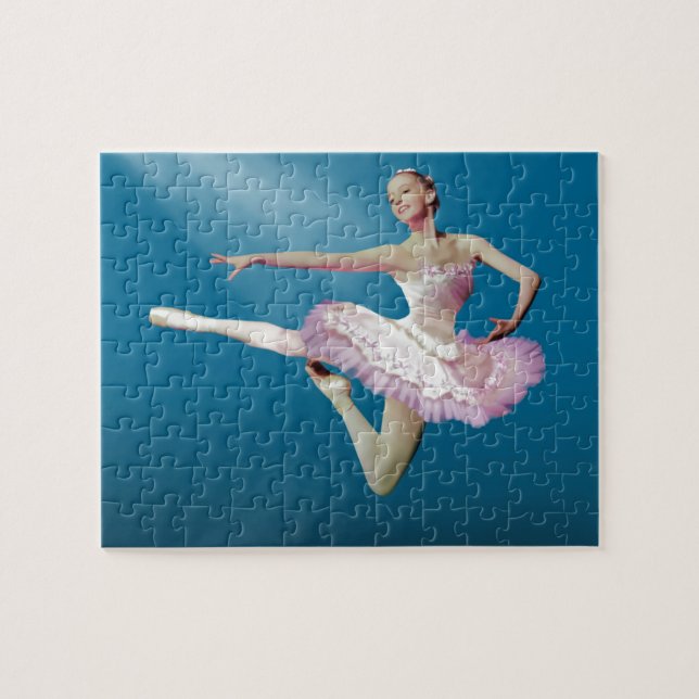 Puzzle Saut de la ballerine sur le bleu (Horizontal)