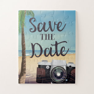 Puzzle Sauvegarder la date appareil photo vintage et plag