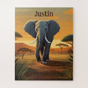 Puzzle Savanna Elephant